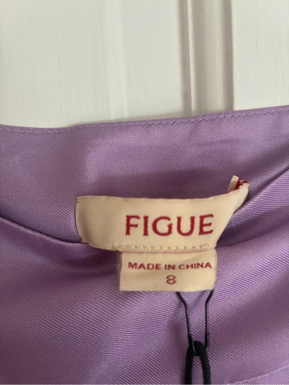 FIGUE Lavender Satin Pants - Tailored High-Rise Trousers